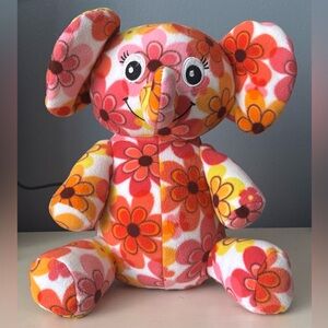 Floral Elephant Toy Stuffed Animal Plushie